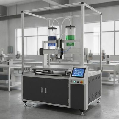 อัตโนมัติ XY Gluing Plotter ความสูง Stack 840 มิลลิเมตรและการละลายร้อนและกาวเย็นในหนึ่งการปฏิบัติการที่มีการปรับความสูงอัตโนมัติ